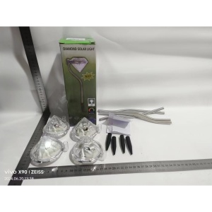 Lampa solara LED tip Diamant pentru gradina Flippy, inaltime 30 cm, 2V, ABS, 600mAh, alb rece - Img 6