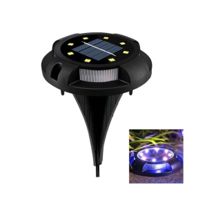 Lampa solara LED tip spot pentru gradina Flippy, cu 4 leduri laterale multicolore si 8 leduri principale alb rece, IP65, material ABS, baterie 2V, 700 mah, 11x13.5 cm, multicolor - Img 8