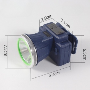 Lanterna LED de Montat pe Cap, Flippy, cu Raza Lunga de Zoom, Reincarcabila USB, Far Telescopic, Rezistent la Apa, Reglabil, pentru Pescuit in Aer Liber, Camping, Lumina Puternica, Lanterna, 8.6x7.5x6.5cm, Albastru - Img 8
