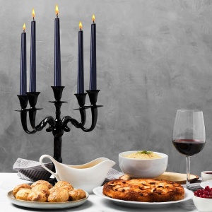 Lumanare Decorativa, Flippy, pentru Masa, 25 cm, din Parafina, fara Fum, Ardere 7.5h, Negru - Img 4