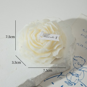 Lumanare Parfumata, Flippy, Model Trandafir, 7.5x3.5x7.5 cm, Alb, Aroma de Tuberoza