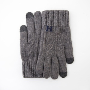 Manusi de Barbat, Flippy, Model H, Functie Touchscreen (ecran tactil), Material Acril Tricotat, Manseta Elastica, Interior Catifelat, Marime Universala, Gri Inchis - Img 4