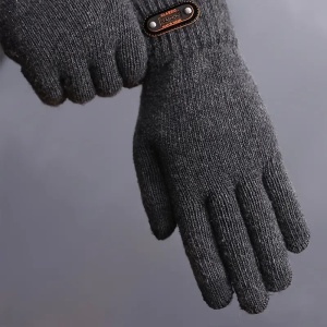 Manusi de Barbat, Flippy, Model Tricotat, Functie Touchscreen (ecran tactil), Material Acril, Manseta Elastica, Interior Catifelat, Marime Universala, Gri - Img 7