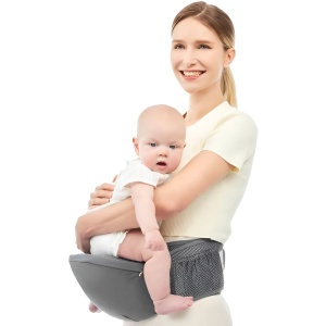 Marsupiu Ergonomic 3in1, Flippy, pentru Bebelusi si Copii, 0-36 Luni, Bretele Reglabile pentru Umar si Sold, Inchidere Catarama, 125x25x14 cm, Gri - Img 4