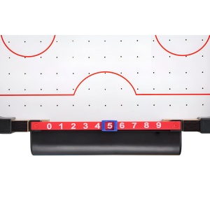 Masa Air Hockey Graffiti fara Picioare, Flippy, Lemn, 2 Pucuri, Tabela Scor, 2 Impingatoare, 57x31x9.5 cm, Maro - Img 4