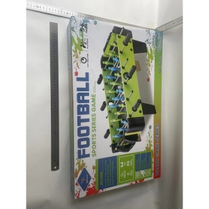 Masa de fotbal cu teren si 18 jucatori Flippy, 6 manere, cu Tablou Scor, din Metal si ABS, 70 x 59 x 64 cm, Design Multicolor, pentru copii/adulti, verde - Img 7