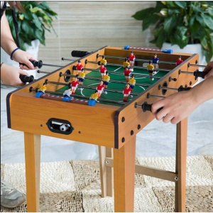Masa de Fotbal cu Teren si 18 Jucatori Flippy, 6 Manere, cu Tablou pentru Scor, din Metal, Lemn si ABS, 69 x 36.5 x 61 cm, cu Picioare, pentru copii/adulti - Img 3