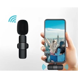 Microfon Lavaliera Wireless, Flippy, 1 Microfon si 1 Receptor Tip C, Autonomie 1-3h, Bluetooth 5.0, 70dB, Baterie 50 mAh, Negru - Img 4