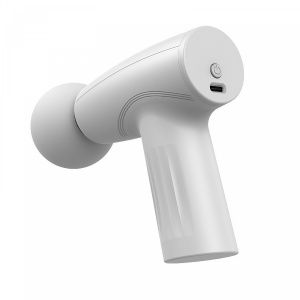 Mini Aparat de Masaj, Flippy, Tip Pistol, Incarcare USB Tip C, Portabil, Pentru Relaxare Musculara, Autonomie 120 Min, 3 Trepte de Viteza, Alb - Img 1