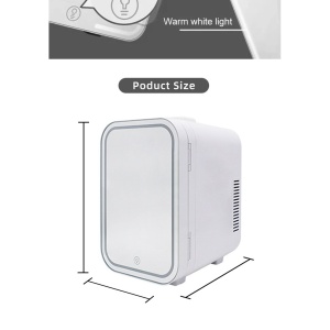 Mini frigider cosmetice, Flippy, dubla functie de incalzire/racire, portabil, 8L, alb - Img 11