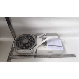 Mini ventilator pentru birou cu usb, Flippy, rotire 360 grade, 3 viteze, 1500 mA, 13.5 x 12,8, Alb - Img 8