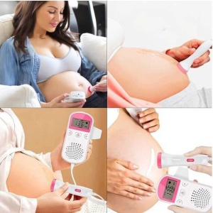 Monitor Fetal Doppler, Flippy, Monitorizare Sarcina, Ritm Cardiac, Ecran LCD 4.5 cm, 2 x Baterii AA (neincluse), Portabil, din ABS, 12.8 x 9.6 x 3 cm, Utilizare de la 9 Saptamani, Roz - Img 5