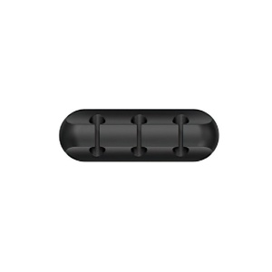 Organizator de Cabluri, Flippy, Autoadeziv, Multifunctional, 3 Locuri de Suport, 6.4x2.2cm, Negru