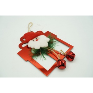 Ornament brad, Flippy, Cadou cu clopotei, Rosu, Lucios, 15*20CM, Acril, Interior/ Exterior - Img 5