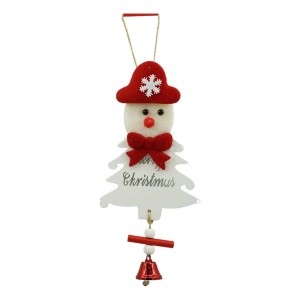 Ornament de brad om de zapada, Flippy, alb, lemn, 20 cm - Img 1