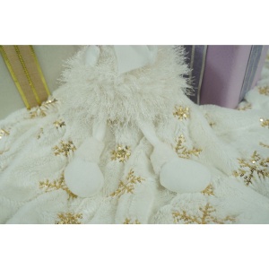 Ornament de Craciun ingeras, Flippy, alb, textil, 37 cm - Img 11