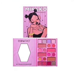 Paleta de Machiaj, KEVIN&COCO, 20 Culori Pink Girl, Fard de Pleoape si Blush, Roz - Img 6