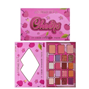 Paleta de Machiaj, KEVIN & COCO, Cherry Blossom. Fard de Pleoape, 19 culori, 19.2 x 12.8 x 1.4 cm - Img 7