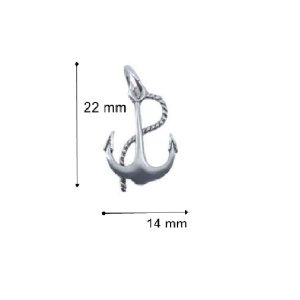 Pandantiv, Jolie Silver, Argint 925, Model Ancora, 22 x 14 mm, 0.9 g - Img 3