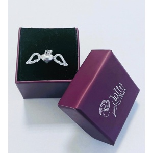 Pandantiv, Jolie Silver, Argint 925, Model Inima cu Aripi, Pietre Zirconiu, 25 x 15 mm, 1.4 g - Img 7
