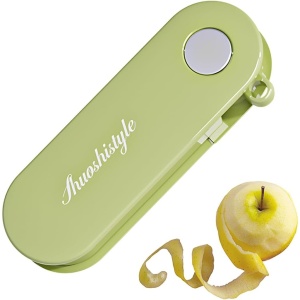 Peeler pentru Legume si Fructe, Flippy, 3.6 x 9.1 cm, Multifunctional, Curatator Pliabil, din ABS si Otel Inoxidabil, Verde - Img 4