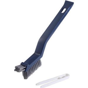 Perie 3in1 de Curatat Podele si Rosturi, Flippy, Lungime Maner 28 cm, Peri din PP, Otel si Plastic, Cleste pentru Scame si Par Inclus, Albastru - Img 1