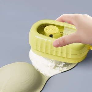 Perie de Spalat Haine, Flippy, cu Dispenser pentru Detergent, 4 Perii de Curatare, din ABS + PS, Galben - Img 4
