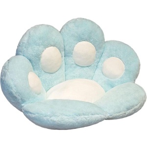 Perna Decorativa, Flippy, Model Laba de Pisica, din Plus, pentru Scaun/Canapea/Podea, 80 x 70 cm, Albastru Deschis - Img 1
