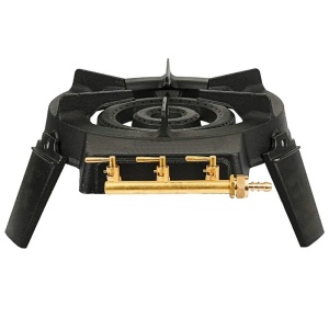Pirostrie fonta SARA cu 3 robineti + Kit reglabil gpl RH-10 + Tub flex 2M+2 Coliere - Img 1