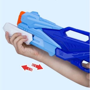 Pistol cu Apa pentru Copii, Rezervor, Pentru Piscina/Plaja, Flippy, 6ani+, 3 duze, Albastru, 500ML - Img 6