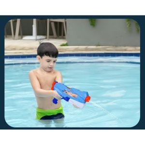 Pistol cu Apa pentru Copii, Rezervor, Pentru Piscina/Plaja, Flippy, 6ani+, 5 duze, Quick Fill, Albastru, 800ML - Img 9