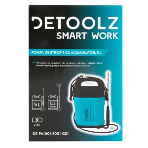 Pompa de stropit cu acumulator Li-Ion, Detoolz 5L - Img 2