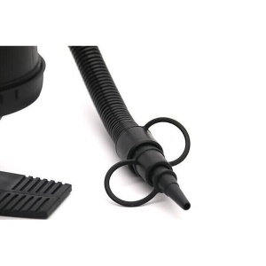 Pompa manuala pentru umflat obiecte gonflabile , colace , saltele , cu 3 adaptori pentru interconectare si furtun, negru, Flippy - Img 5