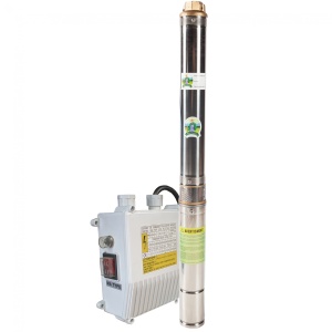 Pompa submersibila, tun lung cu panou comanda 75QJD 1.8-54/15-0.55, 750 W, 40 m inaltime, 3 mc/h, 1" - Img 1