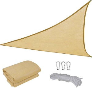 Prelata de soare/ Copertina de tip parasolar pentru terasa si gradina, Flippy, triunghiulara, 2x2x2 m, galbena - Img 1