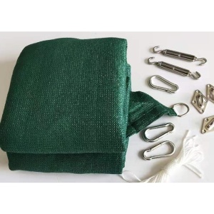 Prelata de soare/ Copertina de tip parasolar, triunghiulara, 3x3x3 m, verde - Img 2