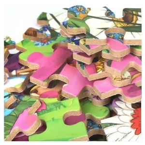 Puzzle 60 de Piese din Lemn in Cutie Metalica, Flippy, Model Scufita Rosie, Educativ, Dezvoltare Abilitati Cognitive, pentru Prescolari, 22.5x13.5 cm, Multicolor - Img 4