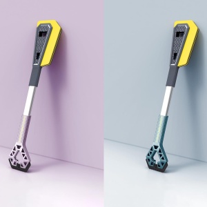 Racleta Auto pentru Zapada cu Doua Capete, Flippy, Universala, Deszapezire Masina, cu Maner Lung, Ergonomica, Detasabila, pentru Geamuri si Caroserie, Usor de Utilizat, 67x12.5 cm, Mov - Img 5