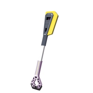 Racleta Auto pentru Zapada cu Doua Capete, Flippy, Universala, Deszapezire Masina, cu Maner Lung, Ergonomica, Detasabila, pentru Geamuri si Caroserie, Usor de Utilizat, 67x12.5 cm, Mov - Img 1
