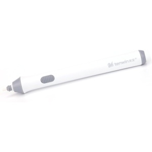 Radiera Electrica, Flippy, pentru Schite si Arta, Grosime Varf 3 mm/5 mm, Baterii 2 x AA (neincluse), din ABS, Alb - Img 3