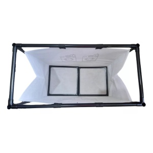 Raft/Cos Depozitare Haine Murdare, Flippy, pentru Baie, 1 Cos, Cadru de Otel Inoxidabil, 97 x 44 x 57 cm, Negru - Img 6