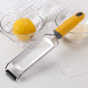 Razatoare manuala Flippy, perie inclusa, Inox, usor de utilizat, 31x6.7 cm, Galben - Img 5