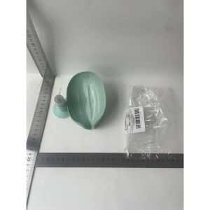 Savoniera Flippy, cu scurgere, pentru sapun, cu ventuza, material ABS, 13 x 8.5 x 10.5 cm, albastru - Img 8