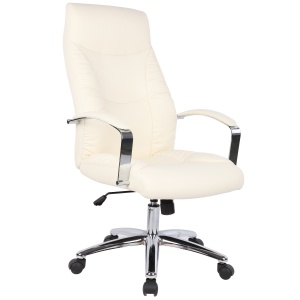 Scaun de birou directorial US62, bej, 61x71x108-116 cm - Img 1