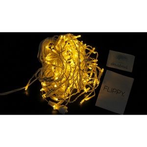 Sectiune de Craciun Flippy® Tip Turturi, 8 jocuri de lumini Sectiu 5 m, 143 LED-uri, Interconectabila, Fir Alb, Alb Cald - Img 4