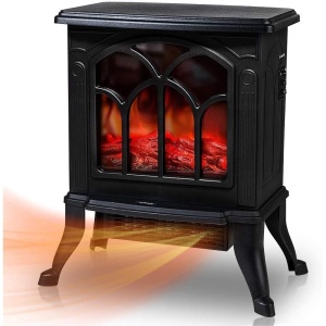 Semineu Electric, Flippy, cu Efect Flacara, 1500/1200W, Incalzire PTC, 220 V, din Plastic Ignifug, 38 x 23 x 45 cm, Negru - Img 5