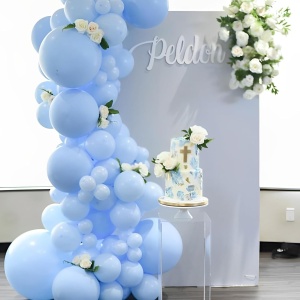 Set 10 Baloane din Latex, Flippy, Model Party, 13 cm, 1 g, Bleu - Img 6