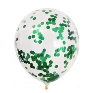 Set 10 Baloane din Latex, Flippy, Model Party Confetti, 5 x Confetti, 5 x Turcoaz, 25 cm, 2.2g - Img 2