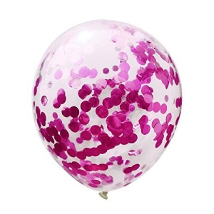 Set 10 Baloane din Latex, Flippy, Model Party Confetti, 5 x Confetti, 5 x Roz, 25 cm, 2.2g - Img 2
