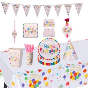 Set 10 Invitatii pentru Petrecere, Flippy, Model Happy Everyday, 17 x 12 cm, Multicolor - Img 3